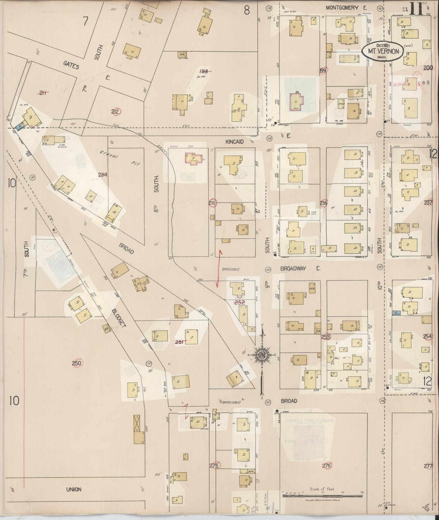 Sanborn Fire Insurance Map from Mount Vernon, Skagit County, Washington (1948), Sheet #0011 - Complete Map Set gallery image, historic Sanborn map, vintage wall art, Washington Washington