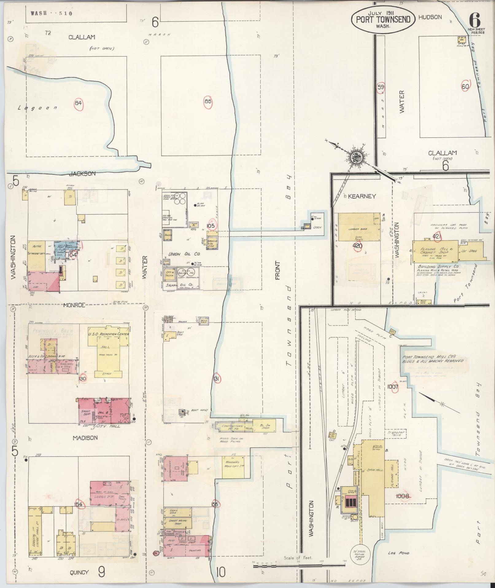 Sanborn Fire Insurance Map from Port Townsend, Jefferson County, Washington (1949), Sheet #0006 - Complete Map Set gallery image, historic Sanborn map, vintage wall art, Washington Washington