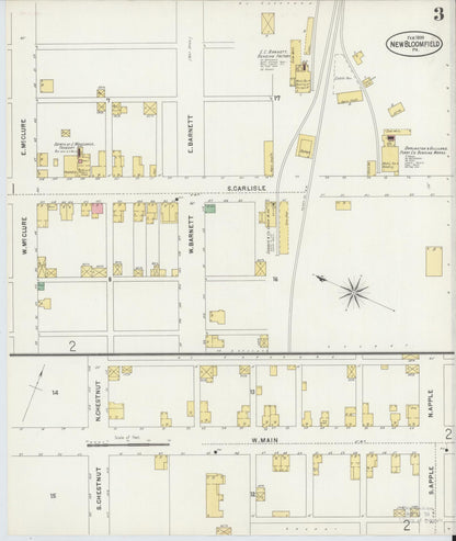 Sanborn Fire Insurance Map from New Bloomfield, Perry County, Pennsylvania (1899), Sheet #0003 - Complete Map Set gallery image, historic Sanborn map, vintage wall art, Pennsylvania Pennsylvania