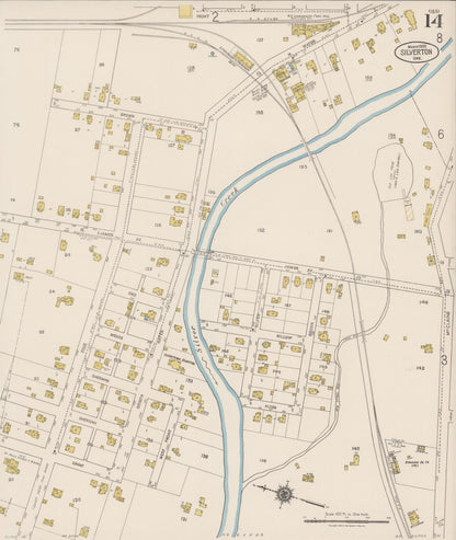 Sanborn Fire Insurance Map from Silverton, Marion County, Oregon (1922), Sheet #0014 - Complete Map Set gallery image, historic Sanborn map, vintage wall art, Oregon Oregon