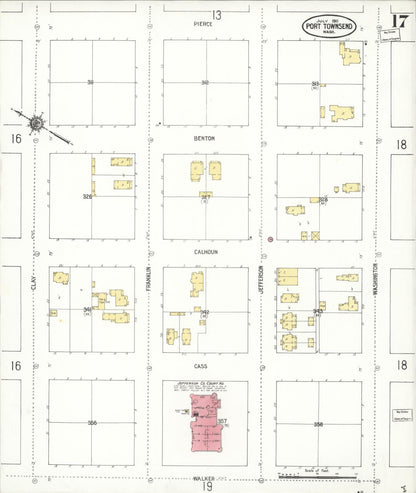 Sanborn Fire Insurance Map from Port Townsend, Jefferson County, Washington (1911), Sheet #0017 - Complete Map Set gallery image, historic Sanborn map, vintage wall art, Washington Washington