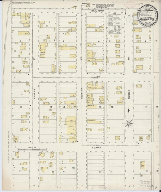 Sanborn Fire Insurance Map from Mountain Iron, Saint Louis County, Minnesota (1897), Sheet #0001 - Historic Sanborn Fire Insurance Map Print, vintage old map wall art, antique decor, genealogy gift, Minnesota Minnesota map