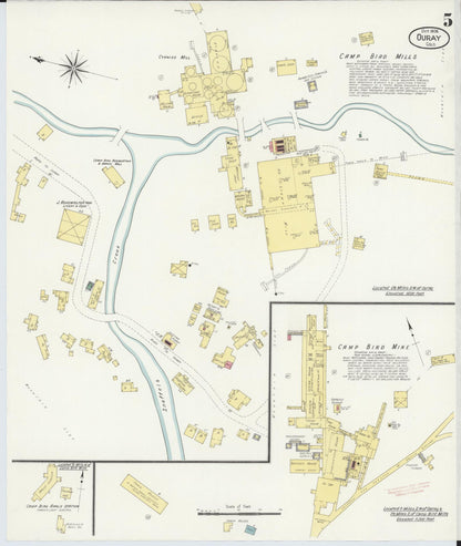 Sanborn Fire Insurance Map from Ouray, Ouray County, Colorado (1908), Sheet #0005 - Complete Map Set gallery image, historic Sanborn map, vintage wall art, Colorado Colorado