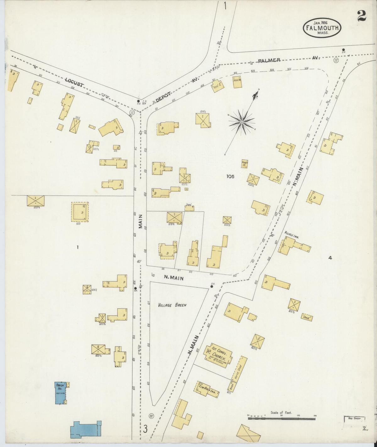 Barnstable Insurance Sanborn Fire Insurance Map from Falmouth, Barnstable County ...