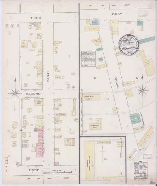 Sanborn Fire Insurance Map from Wilmington, Los Angeles County, California. (1885) – Historic Sanborn Fire Insurance Map Print