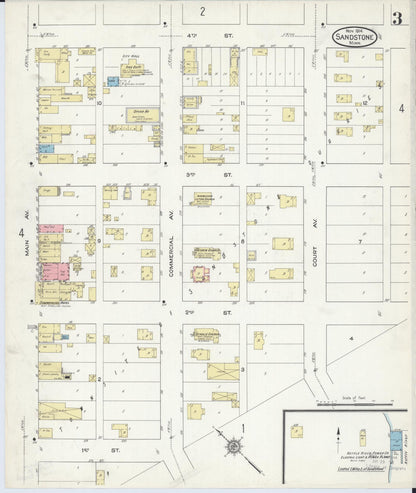 Sanborn Fire Insurance Map from Sandstone, Pine County, Minnesota (1914), Sheet #0003 - Complete Map Set gallery image, historic Sanborn map, vintage wall art, Minnesota Minnesota