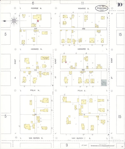 Sanborn Fire Insurance Map from Moscow, Latah County, Idaho (1904), Sheet #0010 - Complete Map Set gallery image, historic Sanborn map, vintage wall art, Idaho Idaho
