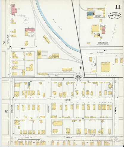 Sanborn Fire Insurance Map from Nanticoke, Luzerne County, Pennsylvania (1903), Sheet #0011 - Complete Map Set gallery image, historic Sanborn map, vintage wall art, Pennsylvania Pennsylvania