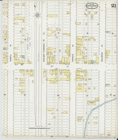 Sanborn Fire Insurance Map from Cripple Creek, Teller County, Colorado (1896), Sheet #0021 - Complete Map Set gallery image, historic Sanborn map, vintage wall art, Colorado Colorado