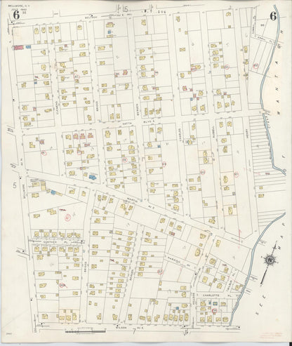 Sanborn Fire Insurance Map from Bellmore, Nassau County, New York (1945), Sheet #0006 - Complete Map Set gallery image, historic Sanborn map, vintage wall art, New York New York