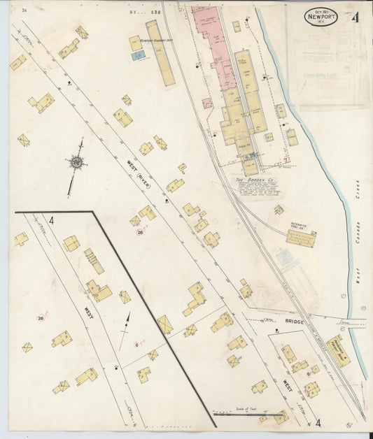 Sanborn Fire Insurance Map from Newport, Herkimer County, New York (1938), Sheet #0004 - Historic Sanborn Fire Insurance Map Print, vintage old map wall art, antique decor, genealogy gift, New York New York map