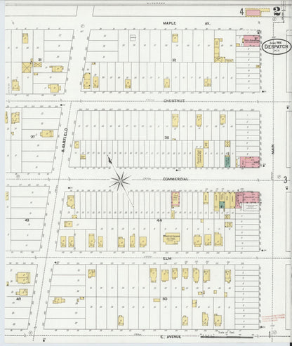 Sanborn Fire Insurance Map from Despatch, Monroe County, New York (1906), Sheet #0002 - Complete Map Set gallery image, historic Sanborn map, vintage wall art, New York New York