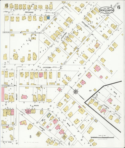 Sanborn Fire Insurance Map from New Lexington, Perry County, Ohio (1926), Sheet #0006 - Historic Sanborn Fire Insurance Map Print, vintage old map wall art, antique decor, genealogy gift, Ohio Ohio map