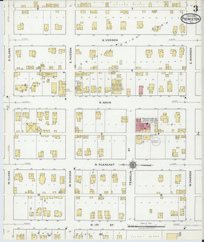 Sanborn Fire Insurance Map from Princeton, Bureau County, Illinois (1918), Sheet #0003 - Complete Map Set gallery image, historic Sanborn map, vintage wall art, Illinois Illinois