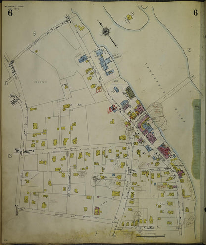 Sanborn Fire Insurance Map from Westport, Fairfield County, Connecticut (1962), Sheet #0006 - Complete Map Set gallery image, historic Sanborn map, vintage wall art, Connecticut Connecticut