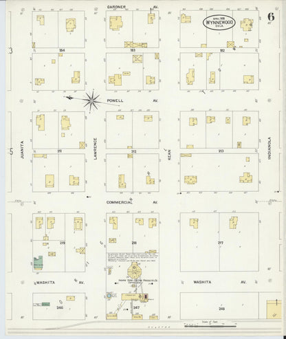 Sanborn Fire Insurance Map from Wynnewood, Garvin County, Oklahoma (1908), Sheet #0006 - Complete Map Set gallery image, historic Sanborn map, vintage wall art, Oklahoma Oklahoma