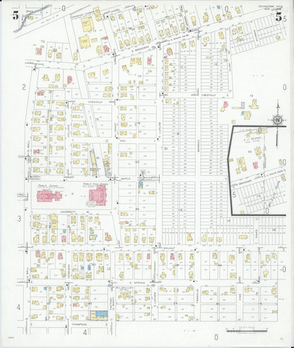 Sanborn Fire Insurance Map from Covington, Miami County, Ohio (1946), Sheet #0005 - Historic Sanborn Fire Insurance Map Print, vintage old map wall art, antique decor, genealogy gift, Ohio Ohio map