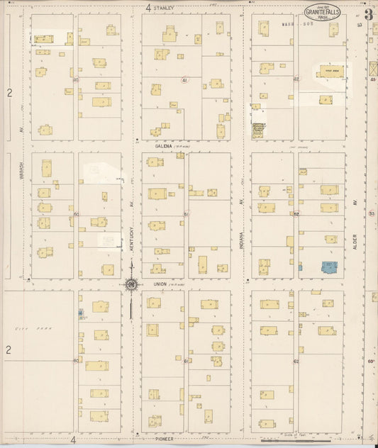 Sanborn Fire Insurance Map from Granite Falls, Snohomish County, Washington (1929), Sheet #0003 - Historic Sanborn Fire Insurance Map Print, vintage old map wall art, antique decor, genealogy gift, Washington Washington map