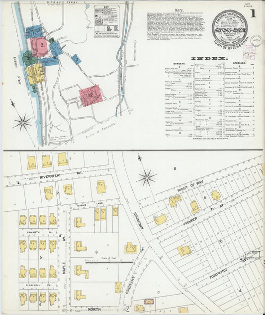 Sanborn Fire Insurance Map from Hastings-on-hudson, Westchester County, New York. (1902) – Historic Sanborn Fire Insurance Map Print
