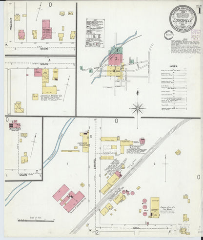 Sanborn Fire Insurance Map from Louisville, Stark County, Ohio (1901), Sheet #0001 - Historic Sanborn Fire Insurance Map Print, vintage old map wall art, antique decor, genealogy gift, Ohio Ohio map