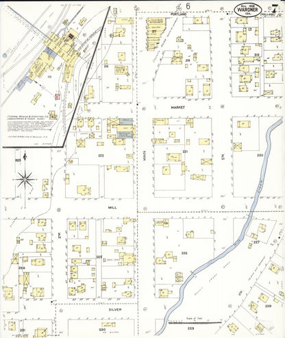 Sanborn Fire Insurance Map from Wardner, Shoshone County, Idaho (1908), Sheet #0007 - Complete Map Set gallery image, historic Sanborn map, vintage wall art, Idaho Idaho