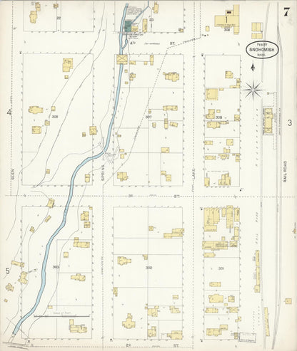 Sanborn Fire Insurance Map from Snohomish, Snohomish County, Washington (1897), Sheet #0007 - Complete Map Set gallery image, historic Sanborn map, vintage wall art, Washington Washington