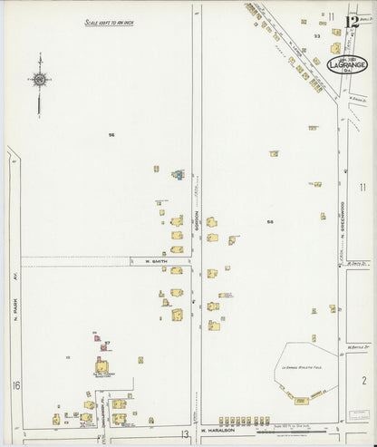 Sanborn Fire Insurance Map from La Grange, Troup County, Georgia (1921), Sheet #0012 - Complete Map Set gallery image, historic Sanborn map, vintage wall art, Georgia Georgia