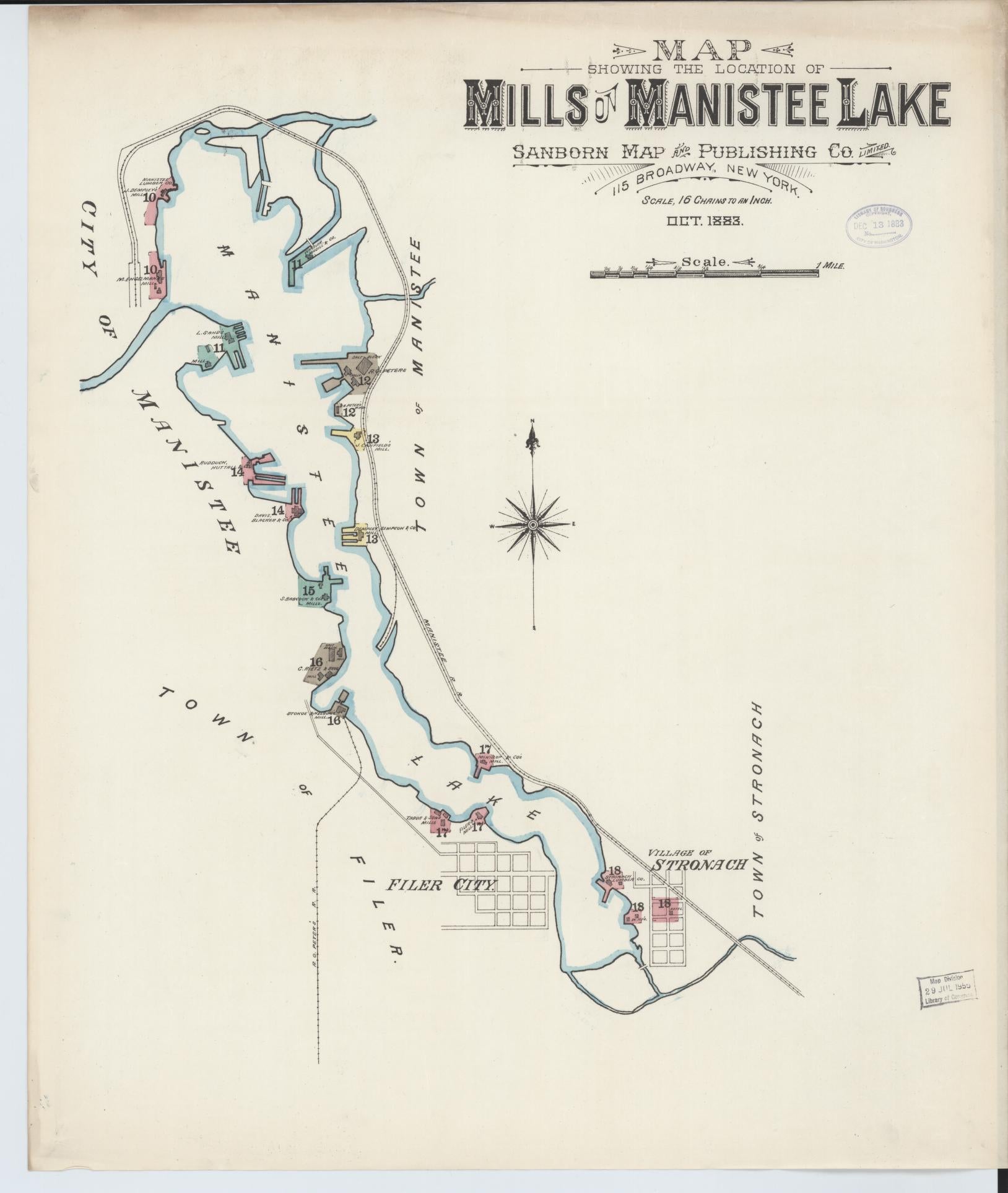 Sanborn Fire Insurance Map from Manistee, Manistee County, Michigan (1883), Sheet #0002 - Complete Map Set gallery image, historic Sanborn map, vintage wall art, Michigan Michigan