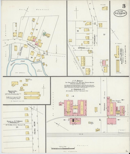 Sanborn Fire Insurance Map from Piermont, Rockland County, New York (1898), Sheet #0003 - Historic Sanborn Fire Insurance Map Print, vintage old map wall art, antique decor, genealogy gift, New York New York map
