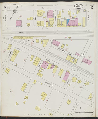 Sanborn Fire Insurance Map from York, Sumter County, Alabama (1924), Sheet #0002 - Complete Map Set gallery image, historic Sanborn map, vintage wall art, Alabama Alabama