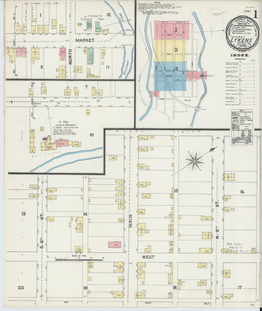 Sanborn Fire Insurance Map from Lykens, Dauphin County, Pennsylvania (1890), Sheet #0001 - Complete Map Set gallery image, historic Sanborn map, vintage wall art, Pennsylvania Pennsylvania