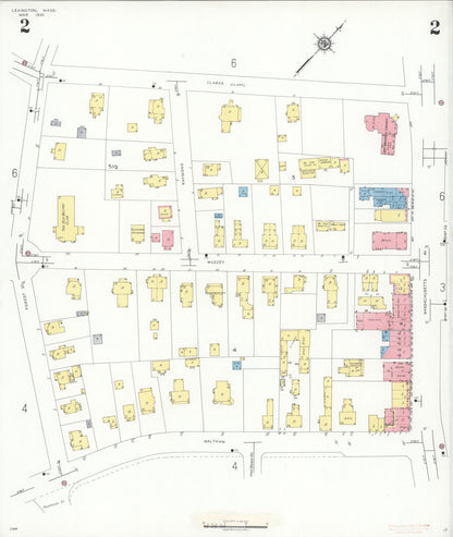 Sanborn Fire Insurance Map from Lexington, Middlesex County, Massachusetts (1935), Sheet #0002 - Historic Sanborn Fire Insurance Map Print, vintage old map wall art, antique decor, genealogy gift, Massachusetts Massachusetts map