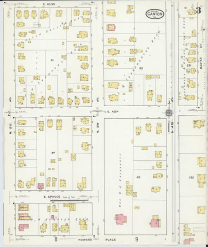 Sanborn Fire Insurance Map from Canton, Fulton County, Illinois (1917), Sheet #0003 - Complete Map Set gallery image, historic Sanborn map, vintage wall art, Illinois Illinois