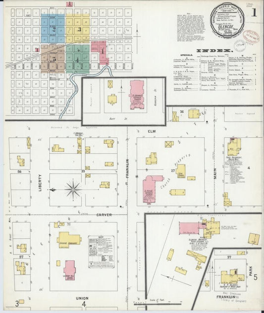 Sanborn Fire Insurance Map from Glencoe, Mcleod County, Minnesota. (1899) – Map View