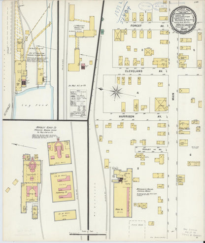 Sanborn Fire Insurance Map from Hazelhurst, McKean County, Pennsylvania (1898), Sheet #0001 - Historic Sanborn Fire Insurance Map Print, vintage old map wall art, antique decor, genealogy gift, Pennsylvania Pennsylvania map