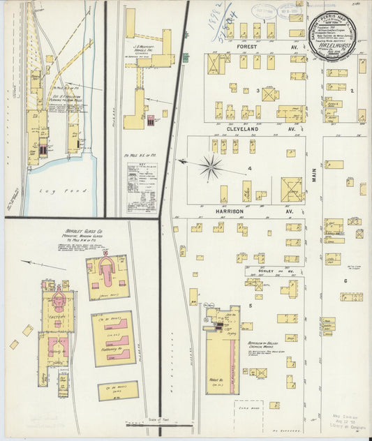 Sanborn Fire Insurance Map from Hazelhurst, McKean County, Pennsylvania (1898), Sheet #0001 - Historic Sanborn Fire Insurance Map Print, vintage old map wall art, antique decor, genealogy gift, Pennsylvania Pennsylvania map