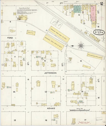 Sanborn Fire Insurance Map from Dixon, Solano County, California (1891), Sheet #0002 - Complete Map Set gallery image, historic Sanborn map, vintage wall art, California California