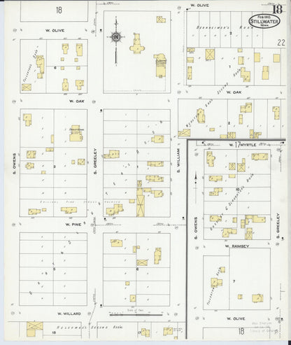 Sanborn Fire Insurance Map from Stillwater, Washington County, Minnesota (1910), Sheet #0018 - Complete Map Set gallery image, historic Sanborn map, vintage wall art, Minnesota Minnesota