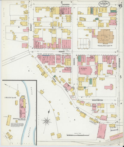 Sanborn Fire Insurance Map from Fairmont, Marion County, West Virginia (1902), Sheet #0006 - Complete Map Set gallery image, historic Sanborn map, vintage wall art, West Virginia West Virginia