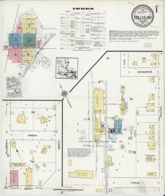Sanborn Fire Insurance Map from Tallulah, Madison Parish, Louisiana. (1921) – Historic Sanborn Fire Insurance Map Print