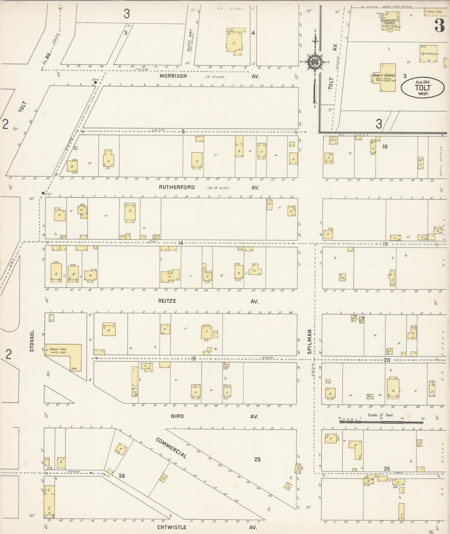 Sanborn Fire Insurance Map from Tolt, King County, Washington (1914), Sheet #0003 - Historic Sanborn Fire Insurance Map Print, vintage old map wall art, antique decor, genealogy gift, Washington Washington map