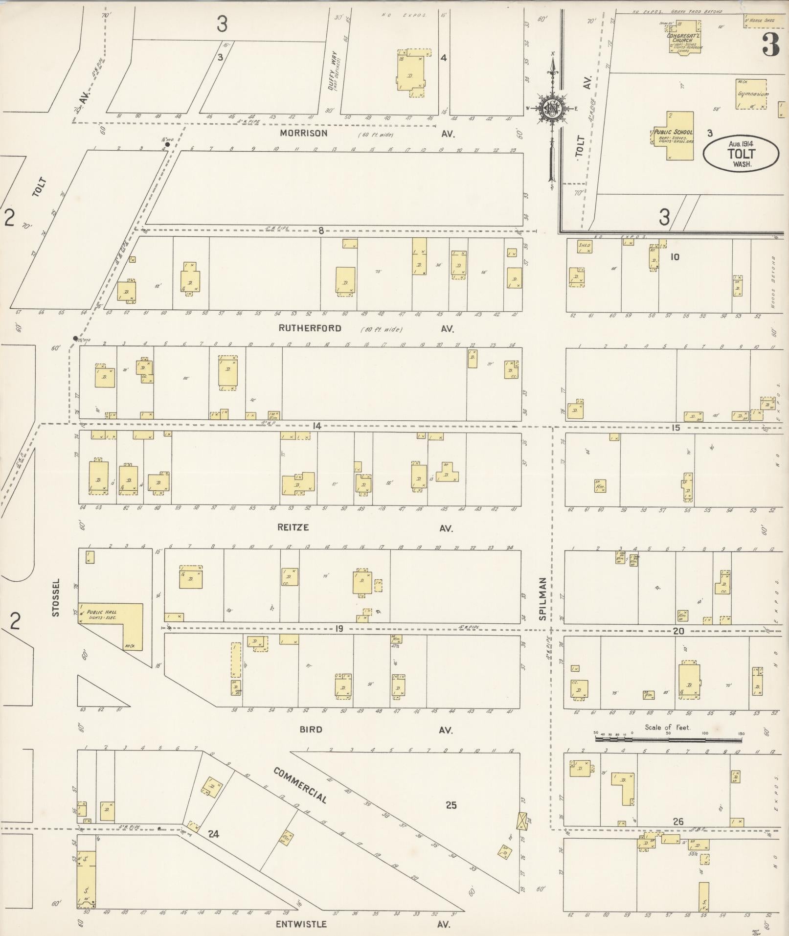 Sanborn Fire Insurance Map from Tolt, King County, Washington (1914), Sheet #0003 - Historic Sanborn Fire Insurance Map Print, vintage old map wall art, antique decor, genealogy gift, Washington Washington map