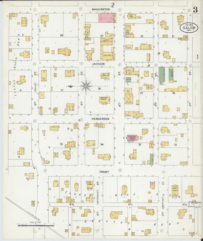 Sanborn Fire Insurance Map from Salem, Dent County, Missouri (1900), Sheet #0003 - Complete Map Set gallery image, historic Sanborn map, vintage wall art, Missouri Missouri