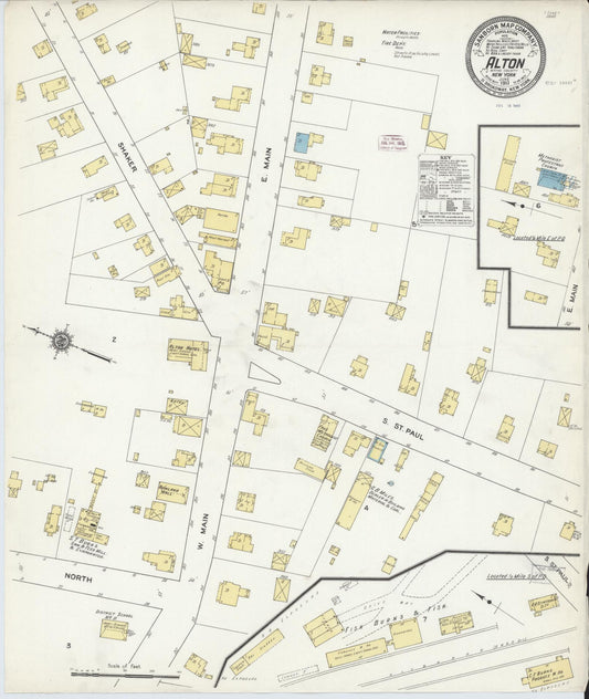 Sanborn Fire Insurance Map from Alton, Wayne County, New York (1911), Sheet #0001 - Historic Sanborn Fire Insurance Map Print, vintage old map wall art, antique decor, genealogy gift, New York New York map