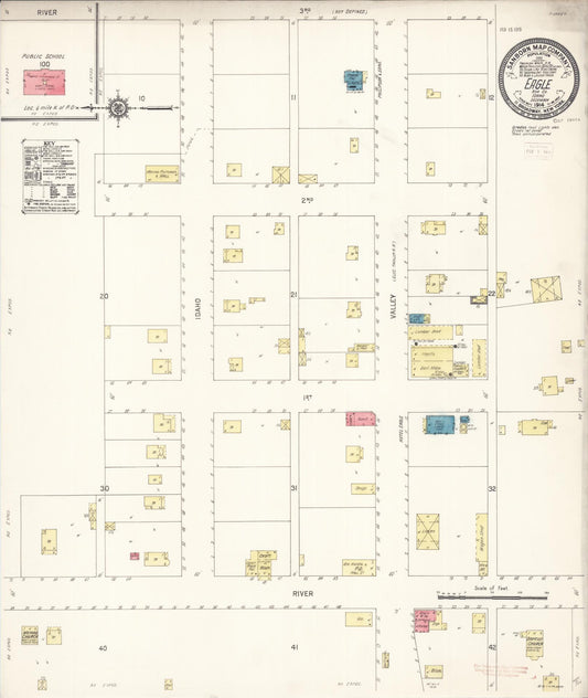 Sanborn Fire Insurance Map from Eagle, Ada County, Idaho (1914), Sheet #0001 - Historic Sanborn Fire Insurance Map Print, vintage old map wall art, antique decor, genealogy gift, Idaho Idaho map