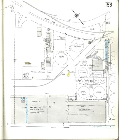 Sanborn Fire Insurance Map from Honolulu, Oahu County, Hawaii (1955), Sheet #0158 - Historic Sanborn Fire Insurance Map Print