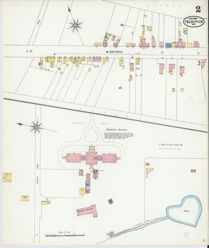 Sanborn Fire Insurance Map from Frederick, Frederick County, Maryland (1904), Sheet #0002 - Complete Map Set gallery image, historic Sanborn map, vintage wall art, Maryland Maryland