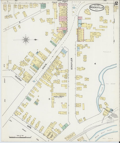 Sanborn Fire Insurance Map from Boonville, Oneida County, New York (1890), Sheet #0002 - Complete Map Set gallery image, historic Sanborn map, vintage wall art, New York New York