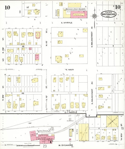 Sanborn Fire Insurance Map from Independence, Montgomery County, Kansas (1923), Sheet #0011 - Historic Sanborn Fire Insurance Map Print, vintage old map wall art, antique decor, genealogy gift, Kansas Kansas map