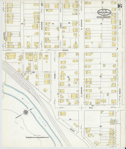 Sanborn Fire Insurance Map from Miners Mills, Luzerne County, Pennsylvania (1911), Sheet #0016 - Complete Map Set gallery image, historic Sanborn map, vintage wall art, Pennsylvania Pennsylvania